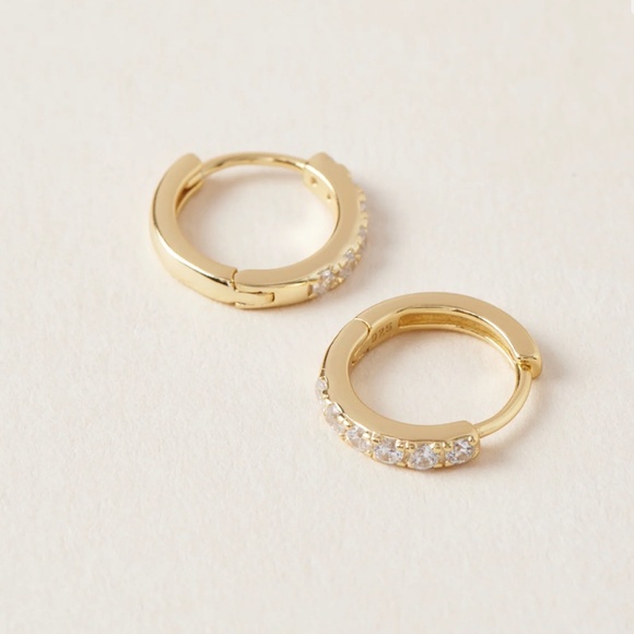 NEW Midi34 2-Pair 14K Gold Vermeil Zircon 925 Earrings Set - Picture 7 of 10